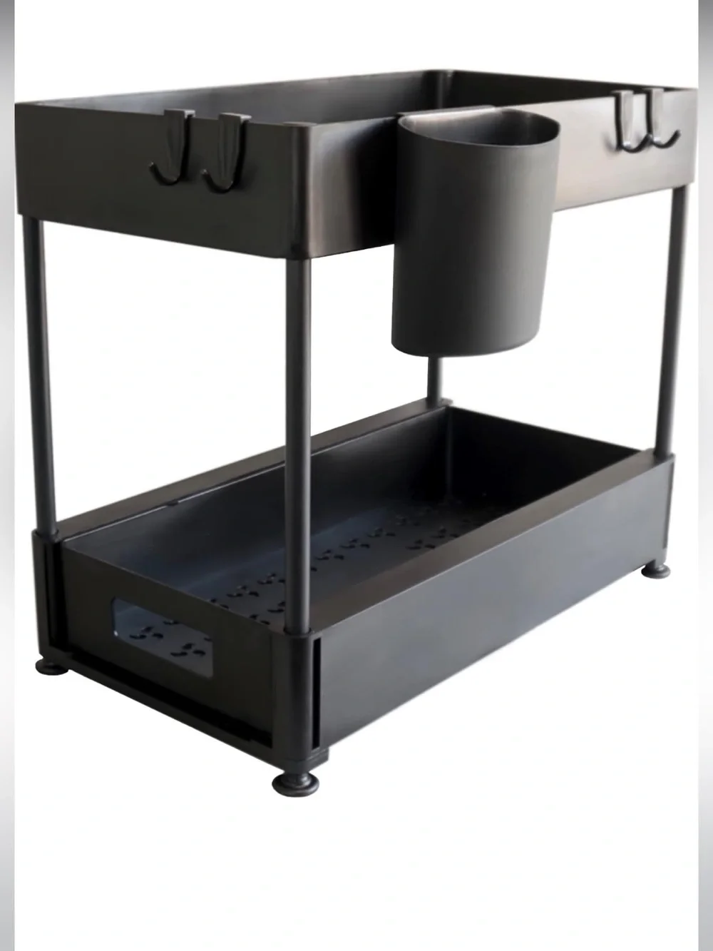 NIB Amazon 2-tier under-sink organizer with a slide-out bottom drawer